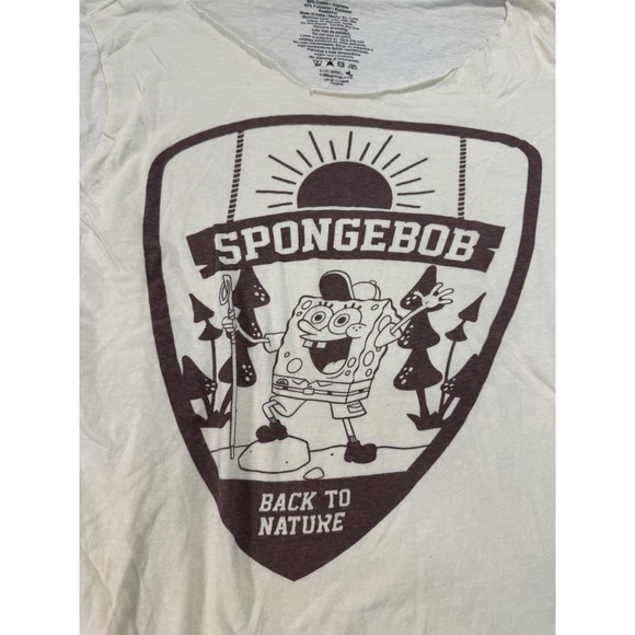 My Life Other - SPONGEBOB SQUAREPANTS Nickelodeon HIKING Back To Nature T-Shirt Size Large